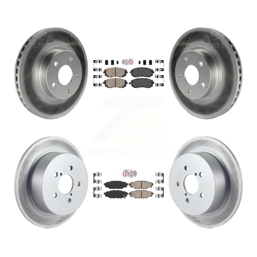 Image 1 of 10.. Front Rear Ceramic Pads And Coated Disc Brake Rotors Kit For 2005 Subaru Legacy i/Limited KGA-102964