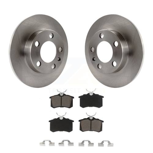 Image 1 of 10.. Rear Disc Brake Rotors And Ceramic Pads Kit For Volkswagen Jetta Golf City Beetle Audi TT K8C-101729