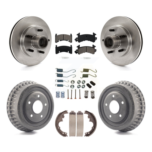 Image 1 of 10.. Front Rear Brake Rotors Semi-Metallic Pad Drum Kit For GMC Sonoma Chevrolet S10 S15 K8S-102286