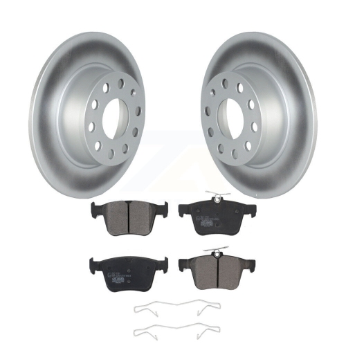Image 1 of 10.. Rear Coated Disc Brake Rotors And Ceramic Pads Kit For Volkswagen Jetta Taos KGT-102682