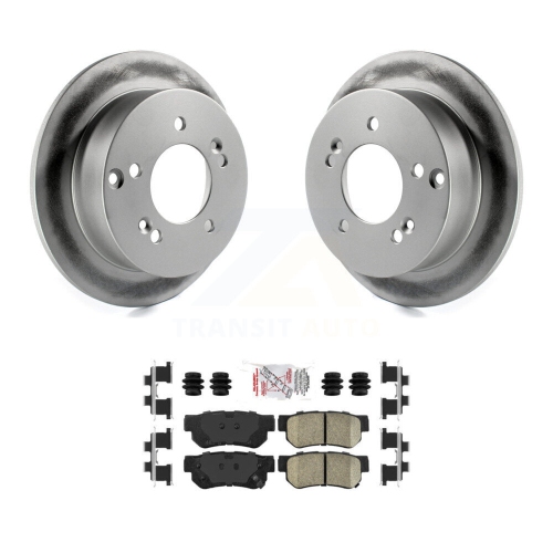 Rear Coat Brake Rotor Ceramic Pad Kit For Hyundai Sonata Kia Sportage Tucson Optima Xg Kga