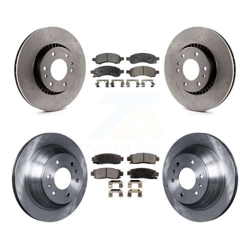 Image 1 de 10.. Ensemble disque de frein avant arrière et plaquettes en céramique pour Trailblazer GMC Envoy XL EXT Buick K8T-100797 de Chevrolet