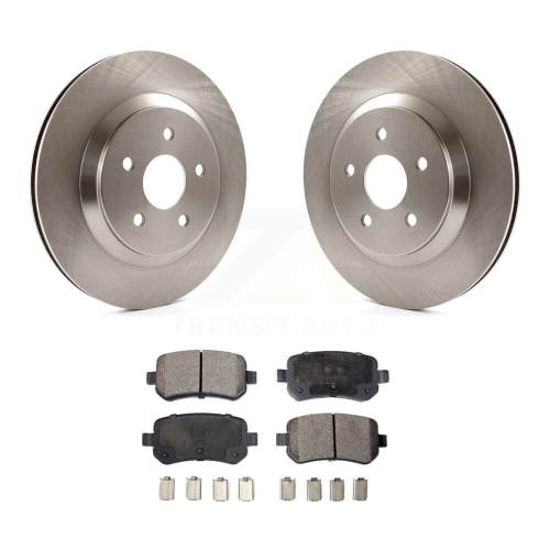 Image 1 de 10.. Disques de frein arrière et plaquettes en céramique pour Ford Freestar Mercury Monterey K8T-101722 2004-2007