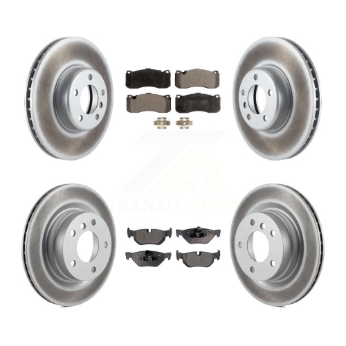 Image 1 of 10.. Front Rear Coat Brake Rotors Ceramic Pad Kit For BMW 328i With 340mm Diameter Rotor KGT-101258