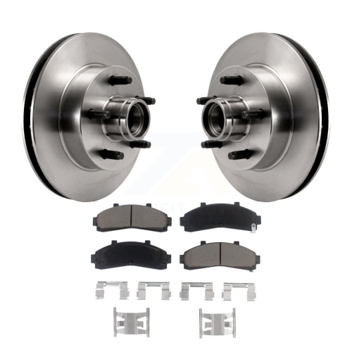 Image 1 of 10.. Front Disc Brake Rotors Hub Ceramic Pad Kit For Ford Ranger Mazda B4000 B3000 B2300 B2500 K8C-102682