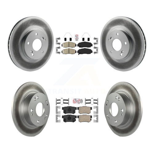 Image 1 of 10.. Front Rear Ceramic Pads And Coated Disc Brake Rotors Kit For Honda Accord Acura TSX KGA-101931