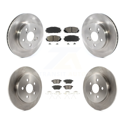 TRANSIT AUTO  Front Rear Disc Brake Rotors & Semi-Metallic Pad Kit for Toyota Corolla Prius Prime Awd-E K8S-102812