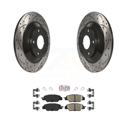 Image 1 de 10.. Disques de frein à disque perforés et plaquettes en céramique enduits pour revêtement arrière pour Mazda CX-5 KDA-102264
