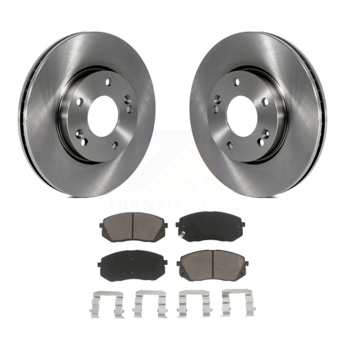 Image 1 of 10.. Front Disc Brake Rotors And Ceramic Pads Kit For 2007-2009 Kia Rondo K8C-100536