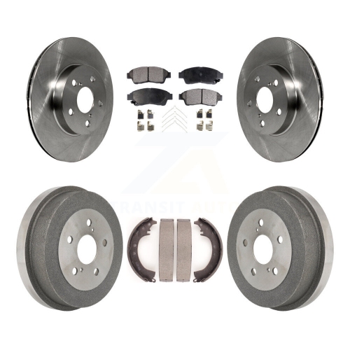 Image 1 of 10.. Front Rear Disc Brake Rotors Ceramic Pads And Drum Kit For 1996-2000 Toyota RAV4 K8T-103662