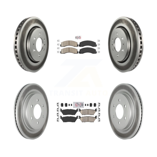 Image 1 de 10.. Kit de disque de frein avant recouvert de plaquettes de céramique à l'arrière pour Ford F-150 Expedition Lincoln Navigator KGA-101401