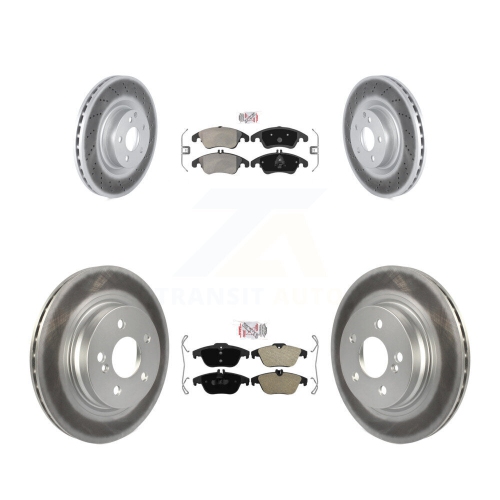 Image 1 of 10.. Front Rear Semi-Metallic Pad Coat Brake Rotors Kit For 2010-2011 Mercedes-Benz E550 Coupe KGA-101073