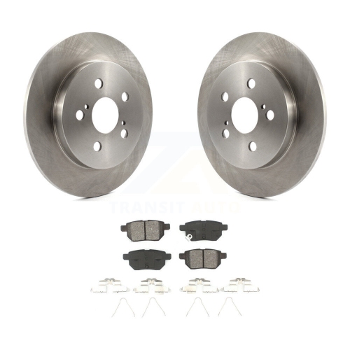 Image 1 of 10.. Rear Brake Rotor Semi-Metallic Pad Kit For Toyota Corolla Matrix Prius Prime Pontiac Vibe K8S-101559