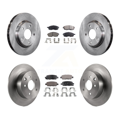 Image 1 of 10.. Front Rear Disc Brake Rotors And Semi-Metallic Pads Kit For Nissan Sentra K8F-101468