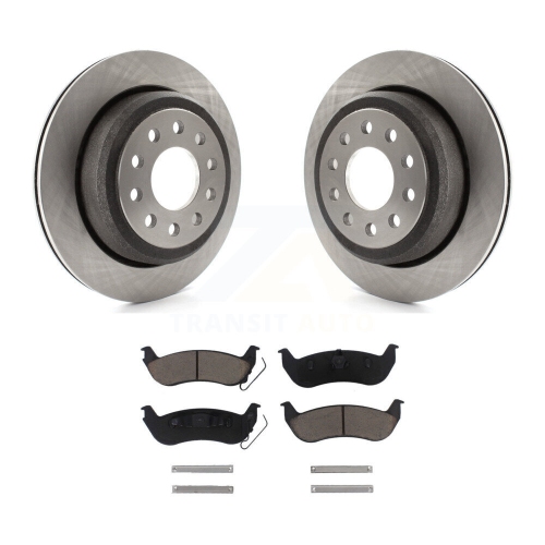 Image 1 de 10.. Disques de frein arrière et plaquettes en céramique pour la berline Lincoln Town car Sedan 2003-2011 K8C-101930