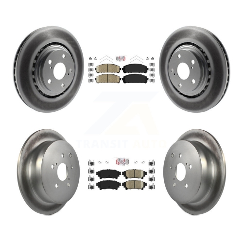 Image 1 of 10.. Front Rear Ceramic Pad Coat Disc Brake Rotor Kit For Toyota Sienna Highlander Lexus RX350 KGA-101331