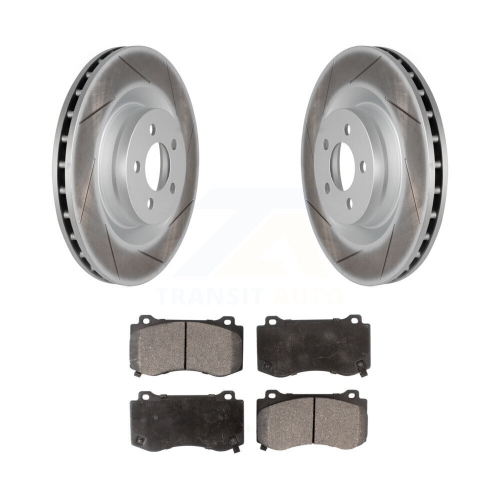 Image 1 de 10.. Plaquettes semi-métalliques de disques de frein à revêtement avant pour Dodge charger Chrysler 300 Challenger KGF-100165