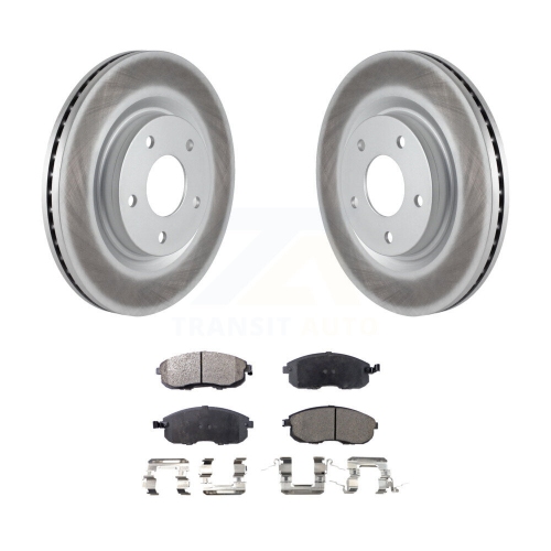 Image 1 of 10.. Front Coated Disc Brake Rotors And Ceramic Pads Kit For Nissan Sentra Juke KGT-100478