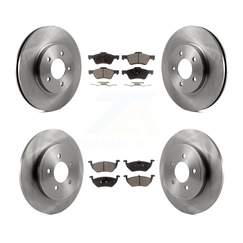 Image 1 of 10.. Front Rear Disc Brake Rotors And Ceramic Pads Kit For Ford Escape Mercury Mariner K8T-100925