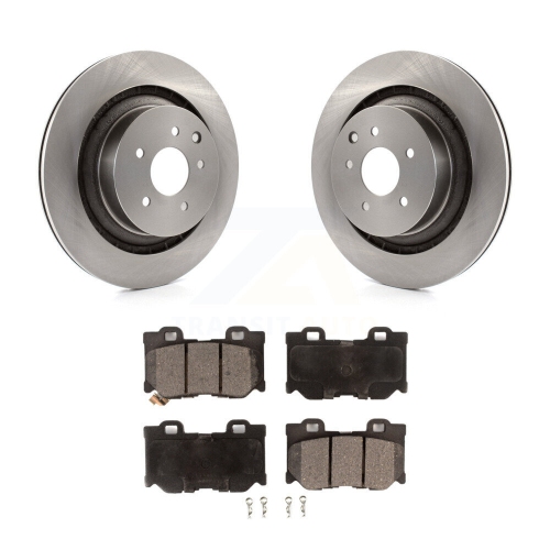Image 1 of 10.. Rear Disc Brake Rotors And Semi-Metallic Pads Kit For INFINITI G37 Nissan 370Z Q60 Z K8F-103099