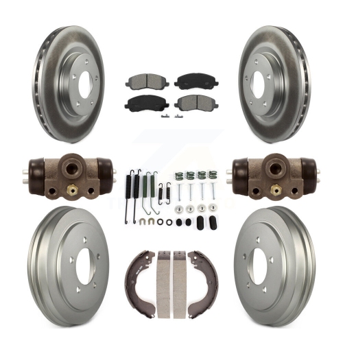 Image 1 de 10.. Plaquette et tambour semi-métalliques pour disque de frein arrière enduit avant pour Jeep Patriot Compass KGS-101669