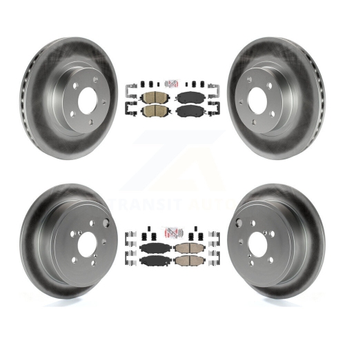 Image 1 of 10.. Front Rear Ceramic Pads And Coated Disc Brake Rotors Kit For Subaru Impreza KGA-102984