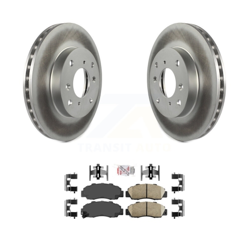 Image 1 of 10.. Front Coated Disc Brake Rotors And Ceramic Pads Kit For 1993-1994 Honda Prelude VTEC KGA-100830