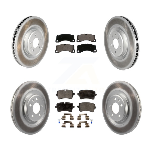 Image 1 de 10.. Disques de frein à disque et plaquettes en céramique à revêtement arrière avant pour Porsche Macan S KGT-102580 2017