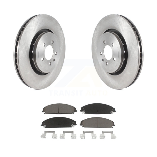 Image 1 of 10.. Front Disc Brake Rotors Ceramic Pad Kit For Dodge Charger With 370mm Diameter Rotor K8C-100071
