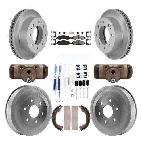 Image 1 de 10.. Tambour de revêtement de plaquettes semi-métallique de frein arrière avant pour Chevrolet Silverado 1500 KGA-104514