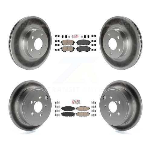 Image 1 of 10.. Front Rear Ceramic Pads And Coated Disc Brake Rotors Kit For Subaru Impreza KGA-102979