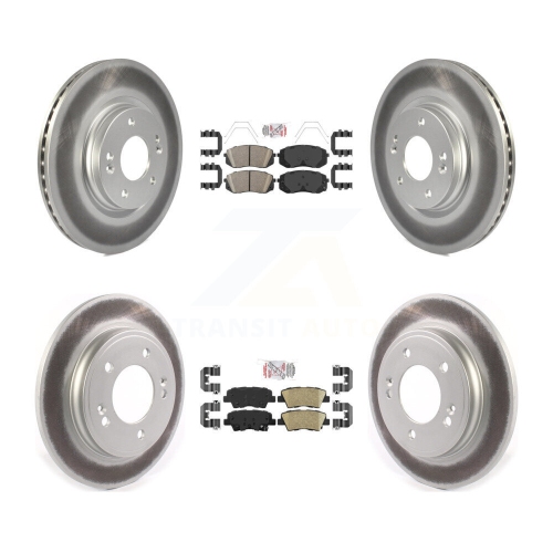 Image 1 de 10.. Plaquettes en céramique à l'avant et ensemble de disques de frein à disque enduits pour Kia Forte Hyundai Veloster KGA-102781