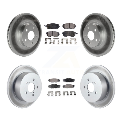 Image 1 of 10.. Front Rear Coated Disc Brake Rotors And Ceramic Pads Kit For 2005 Subaru Legacy i/Limited KGT-100833