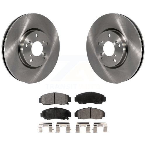 Image 1 de 10.. Disques de frein avant et plaquettes en céramique pour transmission automatique Acura TL K8T-100423 2004-2005