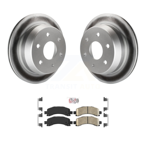 Image 1 of 10.. Rear Coated Disc Brake Rotor & Ceramic Pad Kit For 2002 Chevrolet Avalanche 1500 Suburban KGA-105357