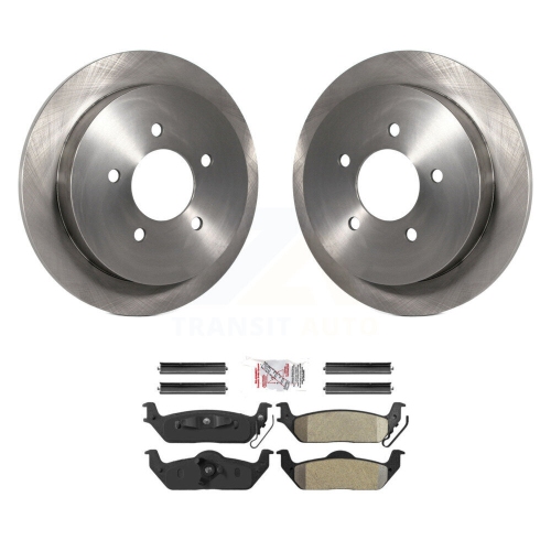 Image 1 of 10.. Rear Disc Brake Rotors And Semi-Metallic Pads Kit For Ford F-150 K8A-106173