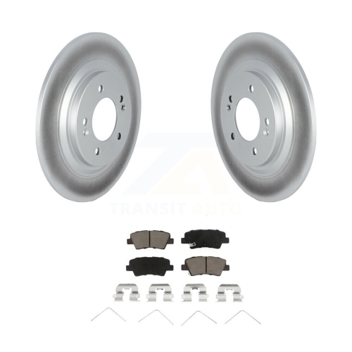 Image 1 of 10.. Rear Coated Disc Brake Rotors And Ceramic Pads Kit For 2019 Kia Niro EV KGC-102424