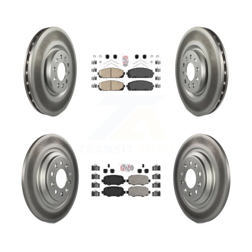 Image 1 de 10.. Plaquettes de frein arrière en céramique à l'avant et disques recouverts pour Jeep Cherokee KGA-105564