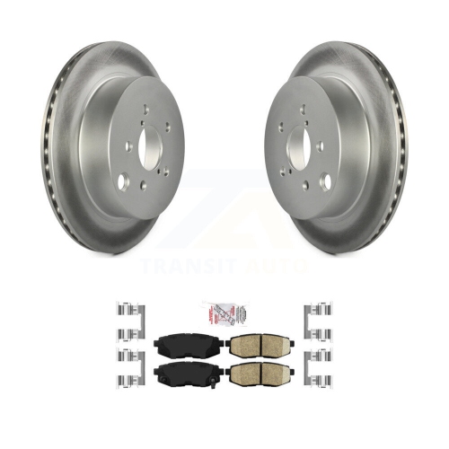 Image 1 of 10.. Rear Coated Disc Brake Rotors And Ceramic Pads Kit For 2014-2018 Subaru Forester 2.0L KGA-103739