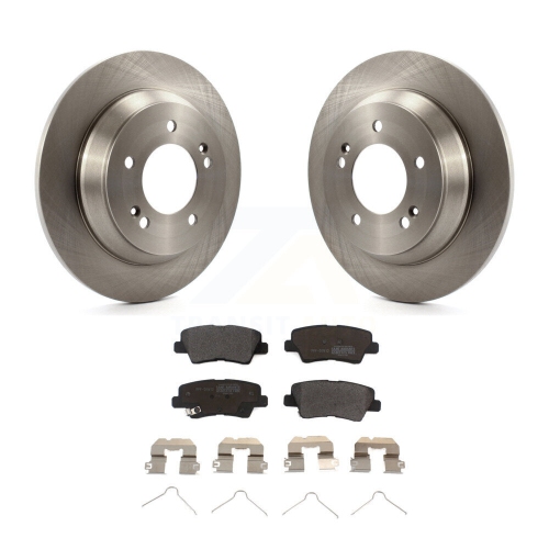 Image 1 de 10.. Disques de frein arrière semi-métalliques pour Kia Rondo 2014-2017 avec stationnement manuel K8F-101974