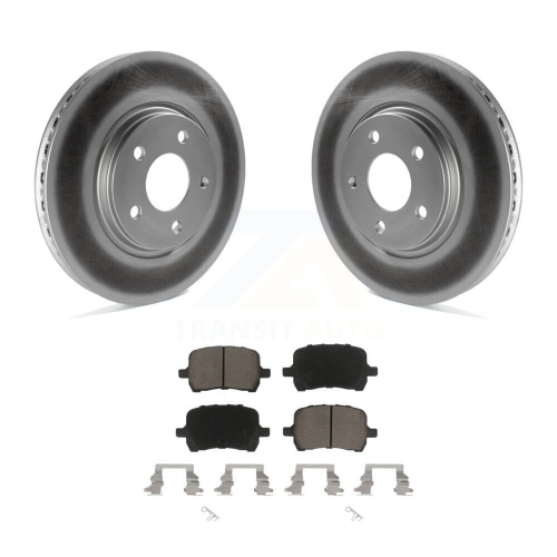 Image 1 of 10.. Front Coated Brake Rotor Ceramic Pad Kit For Chevrolet Malibu Pontiac G5 G6 Cobalt Saturn KGC-100187