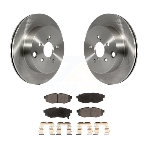 Image 1 of 10.. Rear Disc Brake Rotors And Ceramic Pads Kit For 2014-2018 Subaru Forester 2.0L K8T-102096
