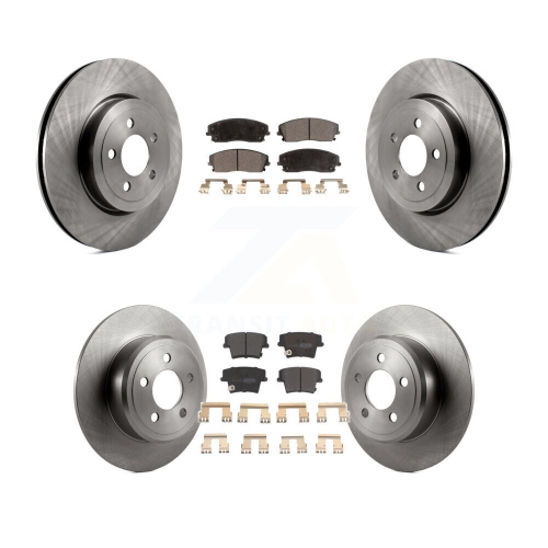 Image 1 of 10.. Front Rear Brake Rotors & Semi-Metallic Pad Kit For 2015-2018 Dodge Charger RWD with 3.6L K8F-103693