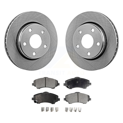 Image 1 of 10.. Front Disc Brake Rotors And Semi-Metallic Pads Kit For Jeep Wrangler JK K8F-100225