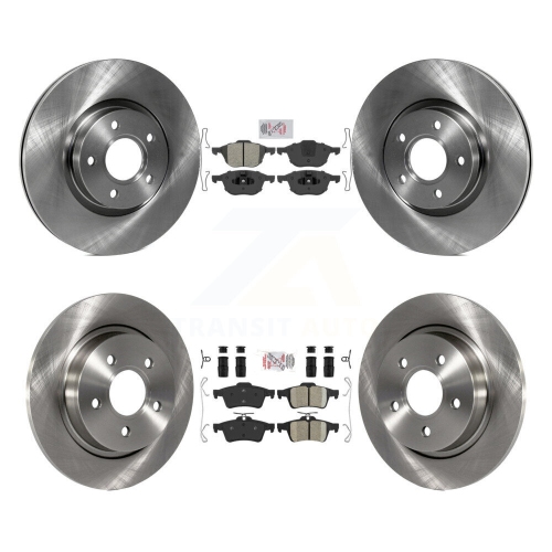 Image 1 de 10.. Ensemble de plaquettes en céramique arrière semi-métalliques et disques de frein à disque pour Volvo S40 C30 V50 C70 8&nbsp;A-103678