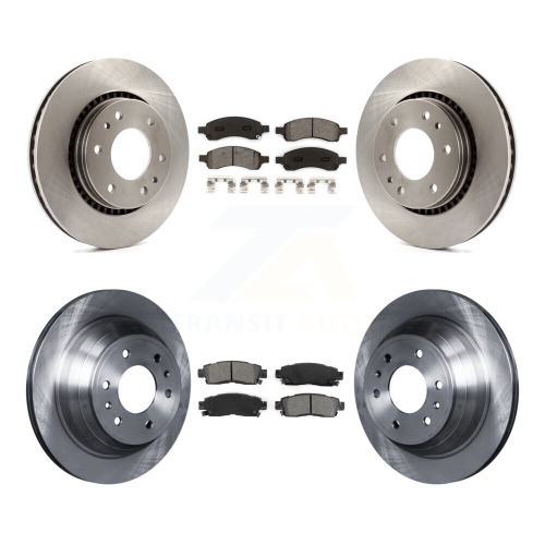 Image 1 of 10.. Front Rear Brake Rotors & Semi-Metallic Pad Kit For Chevrolet Trailblazer GMC Envoy Buick K8S-100808