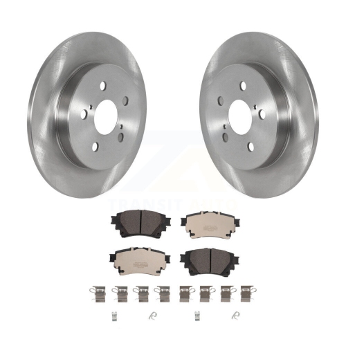 Image 1 of 10.. Rear Disc Brake Rotors And Ceramic Pad Kit For Toyota Corolla With Electric Parking K8T-104005