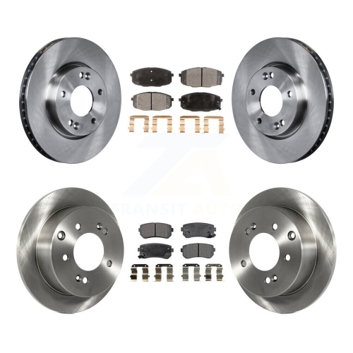 Image 1 of 10.. Front Rear Disc Brake Rotors And Ceramic Pads Kit For Kia Forte Koup Forte5 K8T-101507