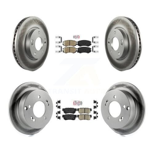 Image 1 of 10.. Front Rear Ceramic Pad Coat Brake Rotor Kit For Hyundai Tucson Kia Sportage Optima Sonata KGA-102813