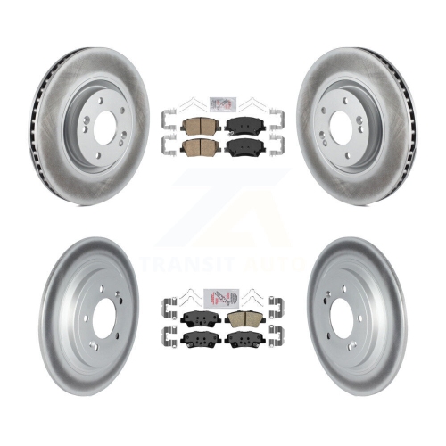 Image 1 of 10.. Front Rear Ceramic Pads And Coated Disc Brake Rotors Kit For 2019-2020 Hyundai Nexo KGA-103238